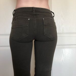 olive green jeggings